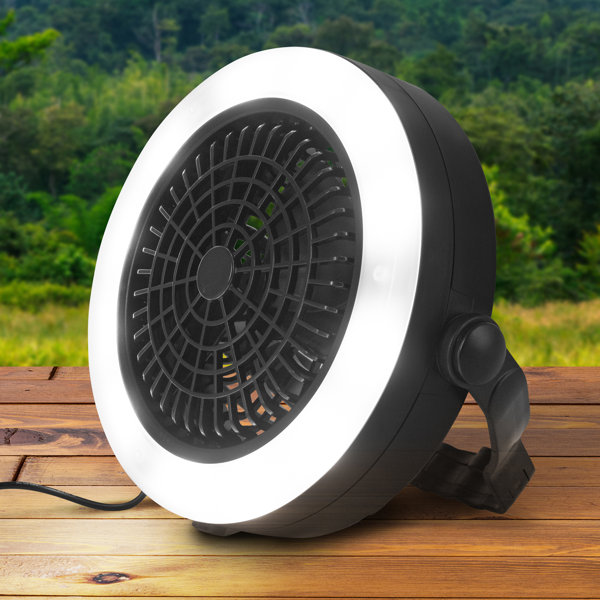 Eternal Living Rechargeable Camping Fan With Led Light